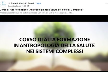 Corso “Antropologia nella Salute dei Sistemi Complessi”, dal 9 novembre